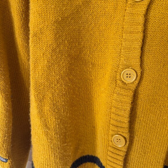 Hot Topic Harry Potter Hufflepuff Skimmer Cardigan yellow black small medium - Picture 7 of 10